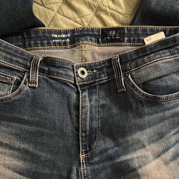 Adriano Goldschmied Harper Essential Straight Jeans Whiskering Faded Flaw 27 - Picture 3 of 9